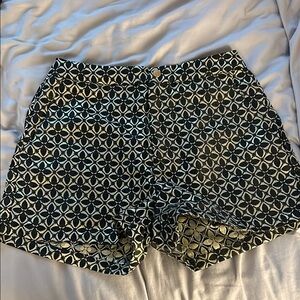 Stylish Black and White Patterned Women's Shorts